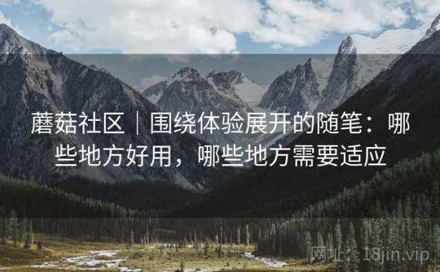 蘑菇社区｜围绕体验展开的随笔：哪些地方好用，哪些地方需要适应