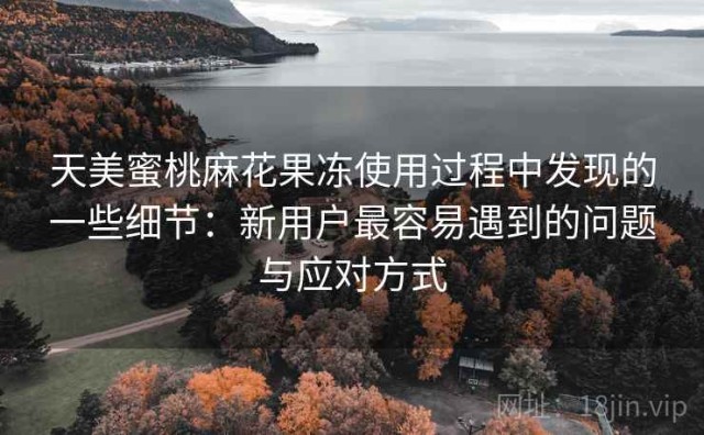 天美蜜桃麻花果冻使用过程中发现的一些细节：新用户最容易遇到的问题与应对方式