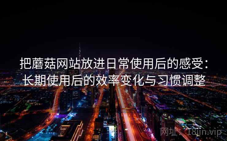 把蘑菇网站放进日常使用后的感受：长期使用后的效率变化与习惯调整