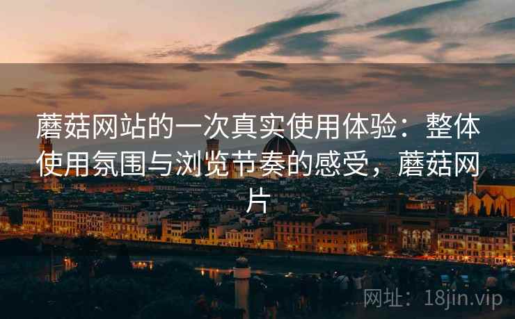 蘑菇网站的一次真实使用体验：整体使用氛围与浏览节奏的感受，蘑菇网片