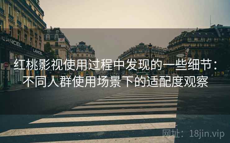 红桃影视使用过程中发现的一些细节:不同人群使用场景下的适配度观察 红桃影视使用过程中发现的一些细节:不同人群使用场景下的适配度观察