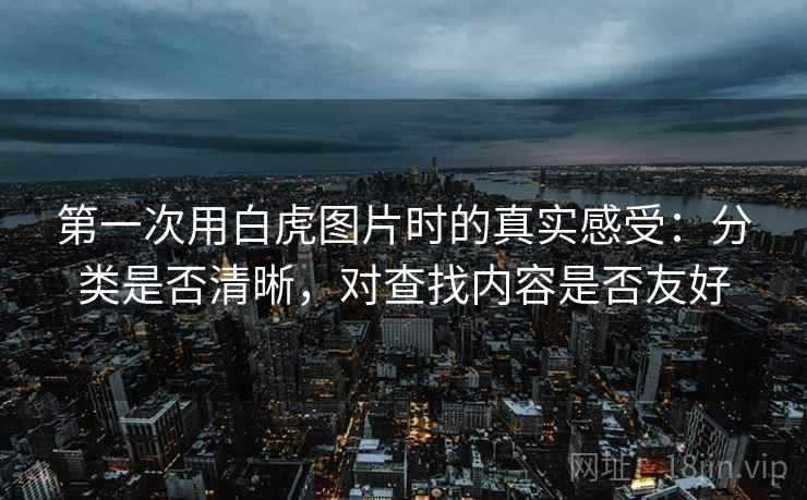 第一次用白虎图片时的真实感受：分类是否清晰，对查找内容是否友好